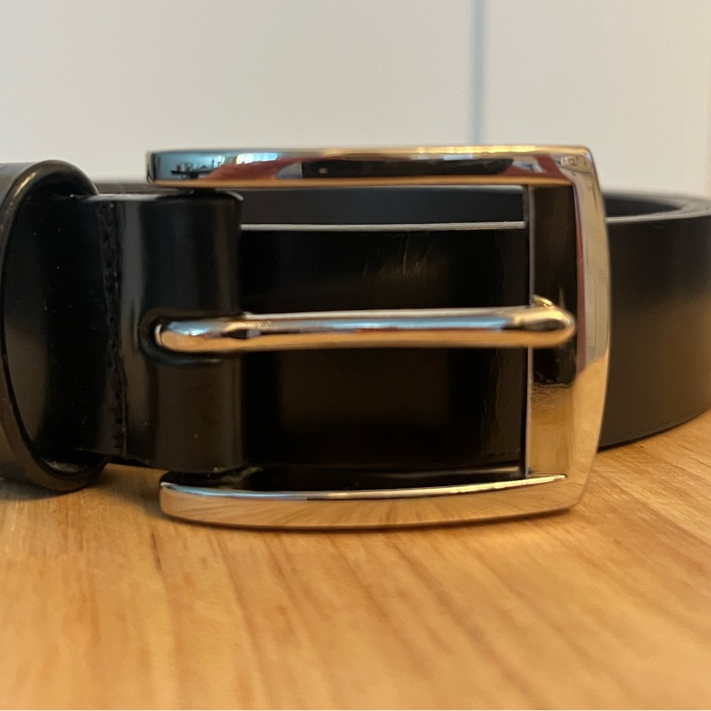 Vintage Polo Ralph Lauren Leather Belt with Silver Buckle